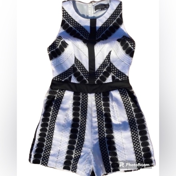 Adelyn Rae | Romper & Jumpsuits | Short Black And White Jumpsuit | small - Picture 1 of 11